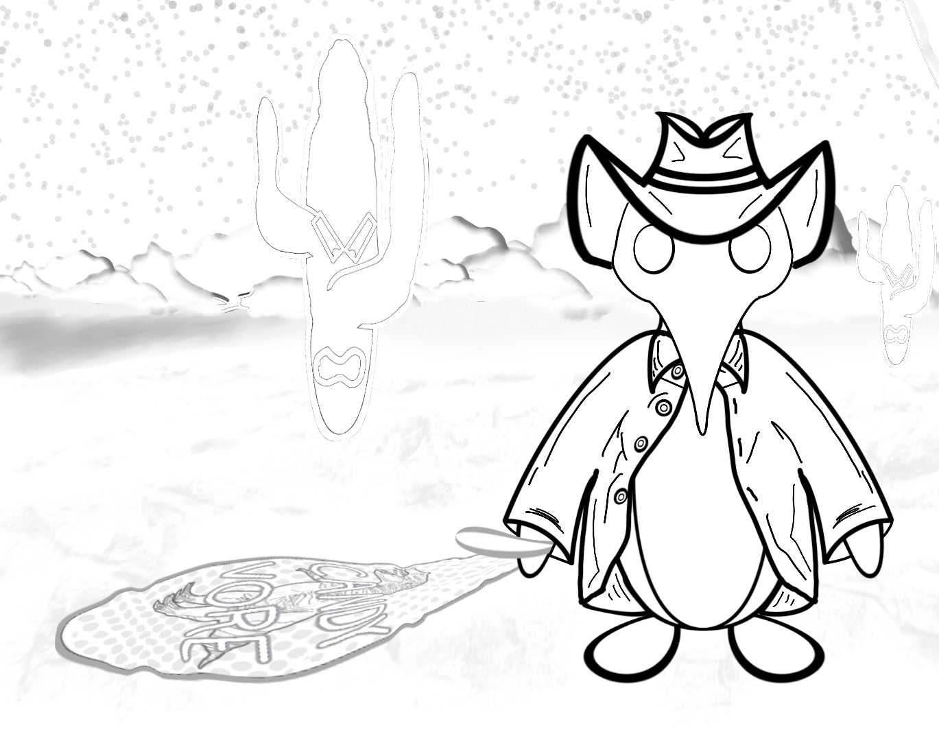 Halloween Peggotty Coloring Page - Printable Digital Download