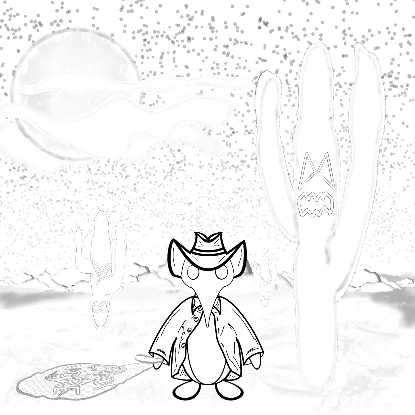 Halloween Peggotty Coloring Page - Printable Digital Download